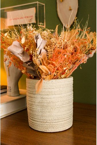 Cachepot Off White Em Cimento P -2-